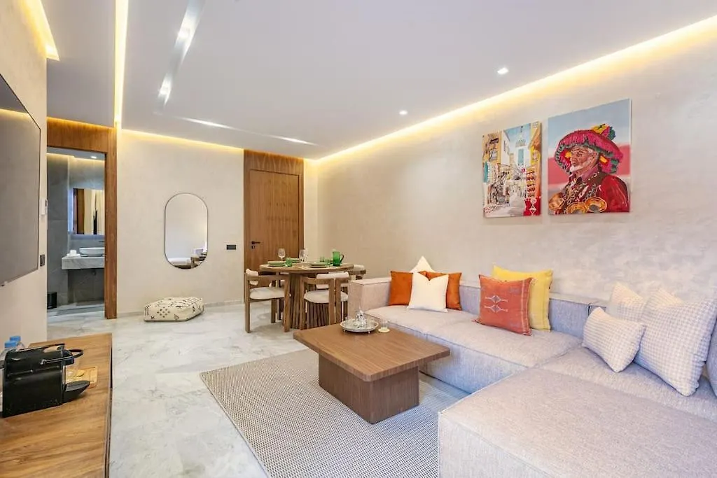 Contemporary Luxe, Heart Of Gueliz Fibre Optq Iptv Apartment Marrakesh
